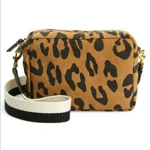 Clare V Midi Sac Crossbody Tan Pablo Cat Suede Leopard NWT!